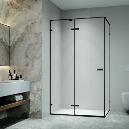 Душевой уголок с распашной дверью на петлях - RGW SV-040B (Прозрачное, 1000x900)