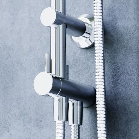 D0712000 Norma душевая система  с квадратными лейками, хром, артикул D0712000