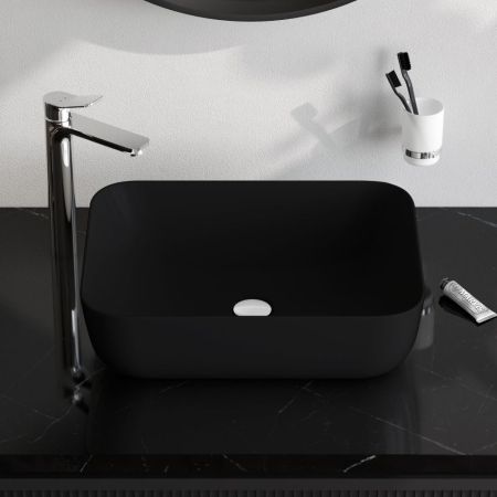 M8FWCC10510BM Func Раковина накладная, прямоугольник, 51 см, цвет черный матовый, артикул M8FWCC10510BM