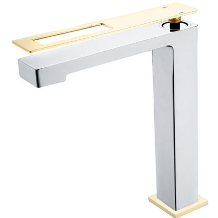 Смеситель Q для умыв. выс. ChromeGold_Комплект, артикул 142-CRG