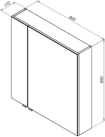 Зеркальный шкаф Aquanet Алвита New 80 Белый матовый, артикул 00277534