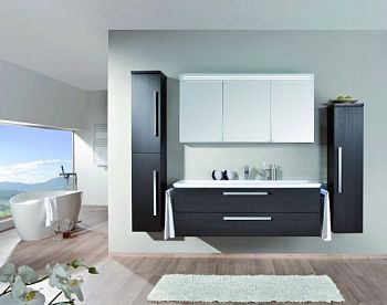 Комплект мебели Puris Star Line с раковиной из минерального литья, 1400 мм, цвет старый вяз