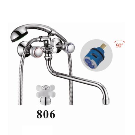Смеситель для ванны D-Lin D146806, хром, артикул D146806