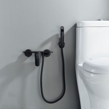 Гигиенический душ со смесителем Shevanik S4705H-1, черный