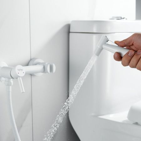 Гигиенический душ со смесителем Raffine F207C, белый