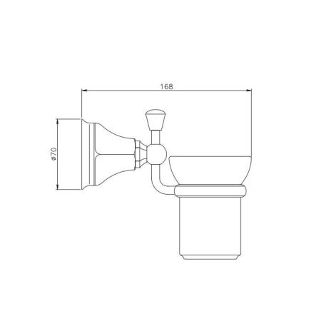 Nicolazzi Teide Chic Стакан подвесной, цвет: золото, артикул 1488GO15C