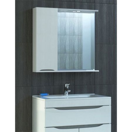 Зеркало со шкафом Vigo Minor 75 L с подсветкой Белое