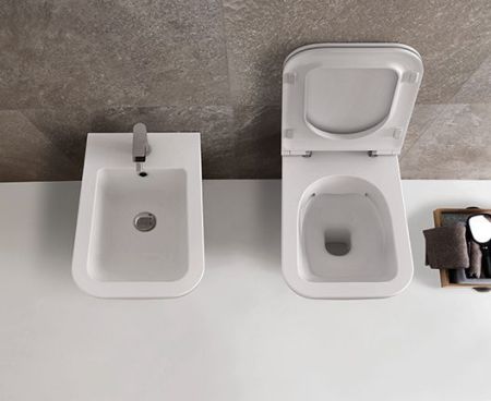 GLOBO Stone Сиденье для унитазов 52см STS03/ST004/STS05/ST002, цвет белый (микролифт), артикул ST022.BI/cr