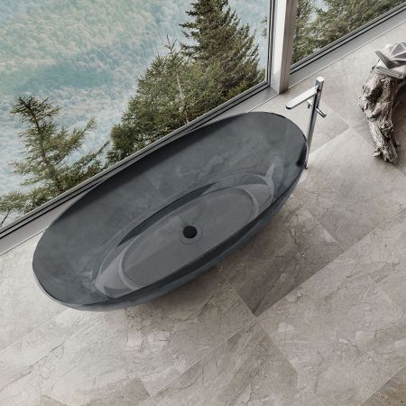 Ванны Vincea Ванна прозрачная Vincea VBT-6T01B, 1700*750*550, цвет черный,, артикул VBT-6T01B