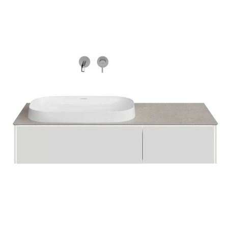 Тумба MAGICA подвесная 120, 2 ящика, утренний серый матовый