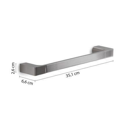 Gedy Pirenei, полотенцедержатель, длина 35 см, цвет зачищенный хром, артикул PI21/35(38)