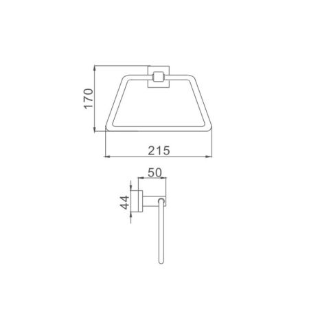 Полотенцедержатель Haiba HB8604, хром