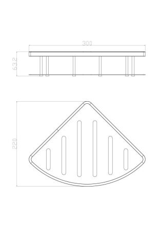 Полка для ванной угловая WONZON & WOGHAND, Брашированное золото (WW-4132-BG), артикул WW-4132-BG