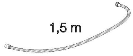 Шланг металлический, 1,5 м, артикул: VKSR150, VODA