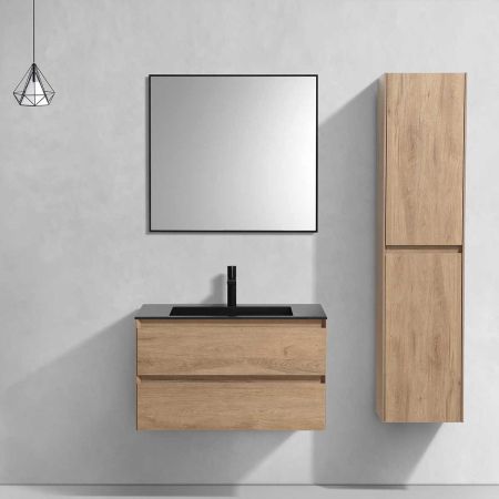 База под раковину Luka 800 подвесная, 2 выкатных ящика soft-close, N.Oak, артикул VMC-2L800NO