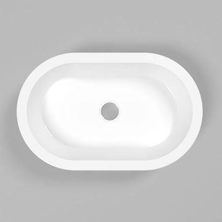 Умывальник WHITECROSS Malachite A 55x35 (белый глянец) иск. камень