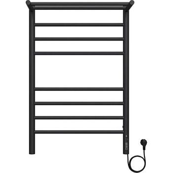 Полотенцесушитель электрический с полкой Terminus Аврора П8 50х80 КС 905, черный матовый