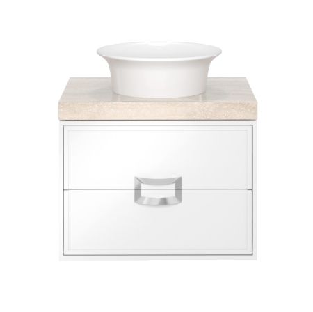 Тумба CANALETTO подвесная с ящиками 60, белая матовая