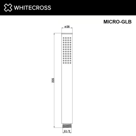 Душевая лейка WHITECROSS MICRO-GLB (брашированное золото)