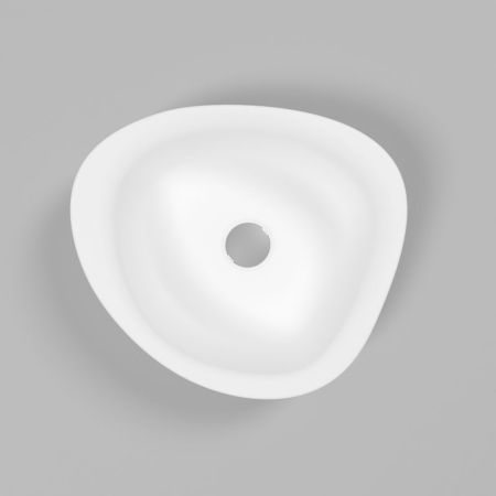 Умывальник WHITECROSS Moonstone A 40x35 (белый мат) иск. камень, артикул 0727.040035.200