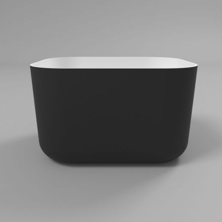 Умывальник WHITECROSS Lazurit 50x40 (черный/белый мат) иск. камень, артикул 0713.050040.20100