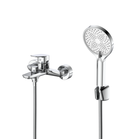 Смеситель для ванны с душем DQ Hamburg короткий излив хром (DA1743201), артикул DA1743201