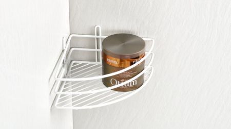 Полка Fixsen угловая одноэтажная белая (FX-710W-1), артикул FX-710W-1