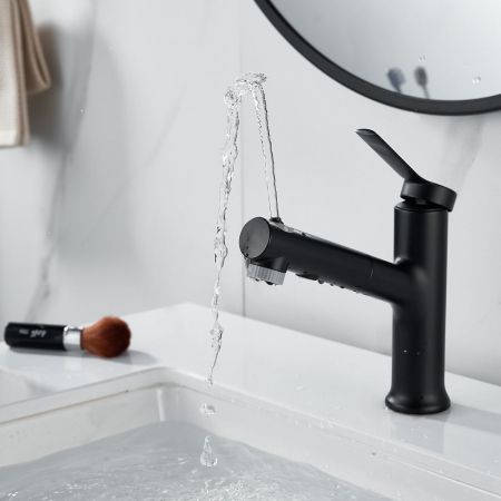 Смеситель для раковины многофункциональный Raffine F281H, черный, артикул F281H