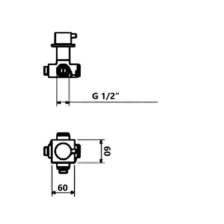 Запорный вентиль Webert Elio EL690101345, никель, артикул EL690101345