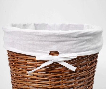 Корзина для белья WasserKRAFT Leine 37x37x48 WB-350-M с крышкой Коричневая