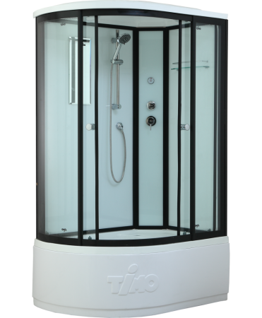 Душевая кабина Timo Standart T-6620 B R 120x85 профиль Черный стекло прозрачное, артикул T-6620BR