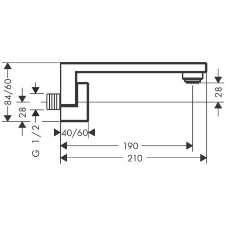 AX Edge Излив на ванну, 190мм,  алмазн. огранка, цвет: хром, артикул 46411000