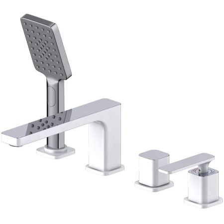 Смеситель на борт ванны Timo Torne 4330/00-16Y Хром Белый, артикул 4330/00-16Y