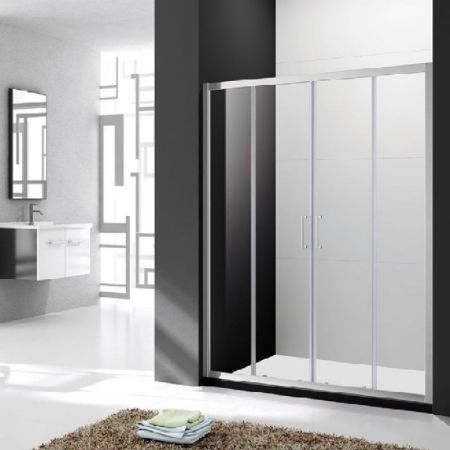 Душевая дверь в нишу Cezares Molveno BF-2 160 профиль Хром стекло прозрачное, артикул MOLVENO-BF-2-160-C-Cr-IV