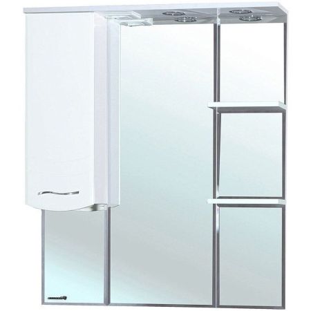 Зеркало со шкафом Bellezza Мари 75 L 4612912002018 с подсветкой Белое, артикул 4612912002018