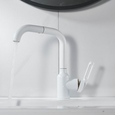 Смеситель для раковины Raffine F201C, белый