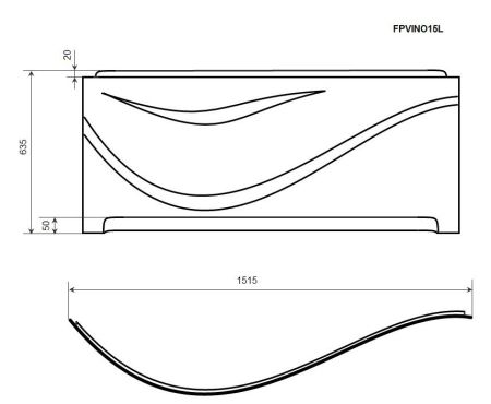 Фронтальная панель TIMO (FPVINO15L), артикул FPVINO15L