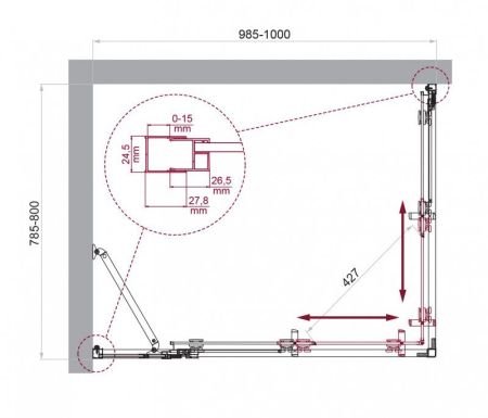 Душевой уголок BELBAGNO LUCE-AH-21 арт. LUCE-AH-21-120/80-P-Cr, артикул LUCE-AH-21-120/80-P-Cr