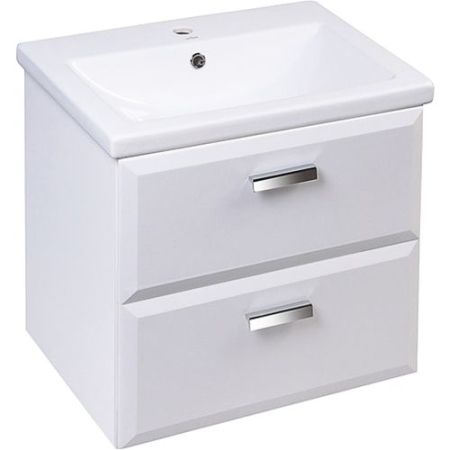 Тумба под раковину Style Line Лотос 60 Люкс Plus подвесная Белая, артикул СС-00000373