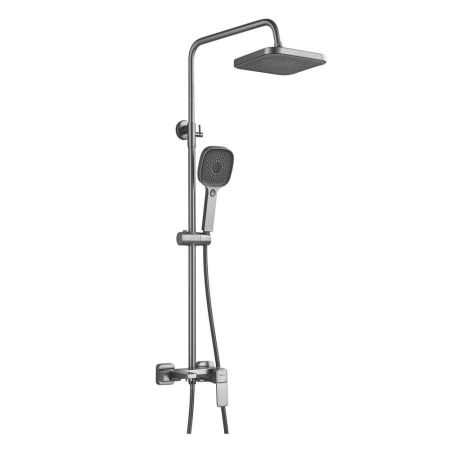 Душевая система Shevanik S9736T, оружейная сталь