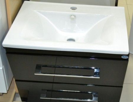 Тумба под раковину Bellezza Берта 100 4635217510040 подвесная Черная, артикул 4635217510040