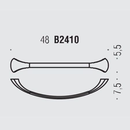 Colombo Link Полотенцедержатель, 48 см, цвет: хром, артикул B2410.CR