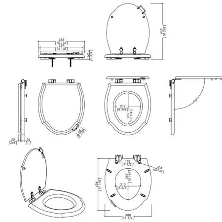 Devon Westminster Сиденье для унитаза из массива дуба, цвет: темный/петли хром, артикул 3IBSEWESWENGECP