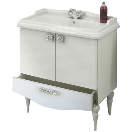 Тумба с раковиной Comforty Монако 80-1 4136578 Белая