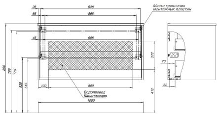 Тумба под раковину Aquanet Lino 100 (Flat) дуб веллингтон, артикул 00287545