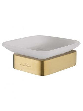 Мыльница с держателем WONZON & WOGHAND LOTTE, Брашированное золото (WW-8322-BG), артикул WW-8322-BG