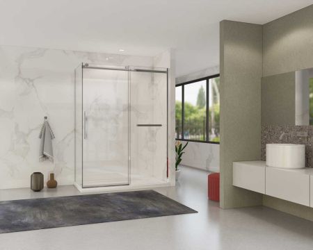 Душевые уголки Vincea Душевой уголок Como Soft VSR-1CS9014CL, 1400*900, хром, стекло прозрачное, , шт, артикул VSR-1CS9014CL