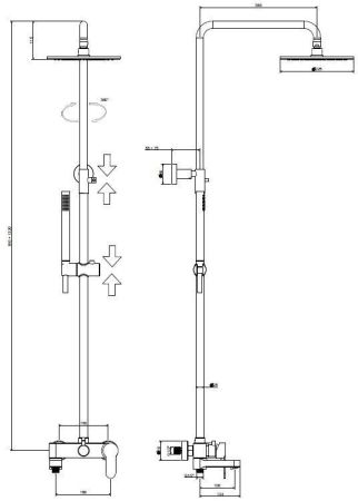 Душевая стойка Paffoni Blu ZCOL632BO белый матовый, артикул ZCOL632BO