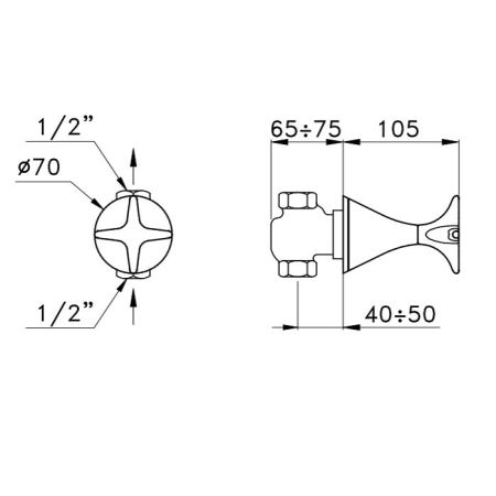 Stella 130 Встраиваемый смеситель 0/154 без излива, цвет: хром, артикул CT 01100 CR00