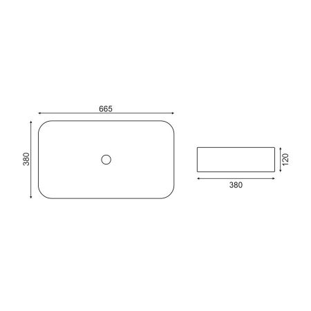 Раковина чаша Bronze de Luxe TREND 1363-MG, серый, артикул 1363-MG